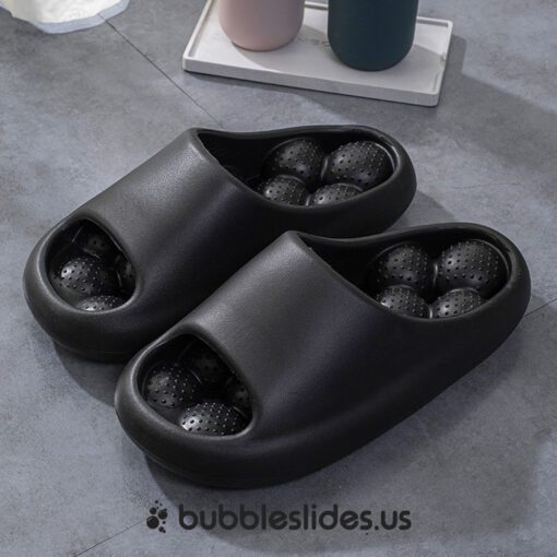 Boule de massage noire Bubble Slides édition antidérapante