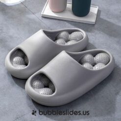 Grauer Bubble Slides Massageball, rutschfeste Edition