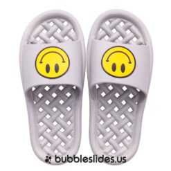 Pantofole grigie con faccina sorridente - Mesh antiscivolo