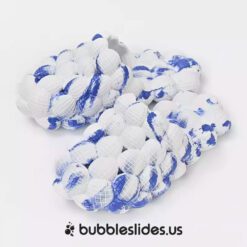 White And Blue Color Contrast Bubble Slides