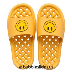 Yellow Smiley Face Slippers - Mesh Non-Slip